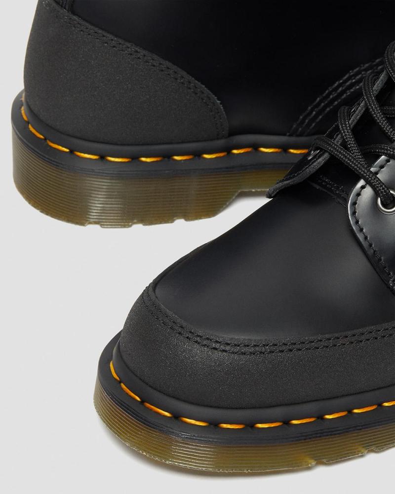 Dr Martens 1460 Guard Panel Læder Snørestøvler Dame Sort | DK 164TCE